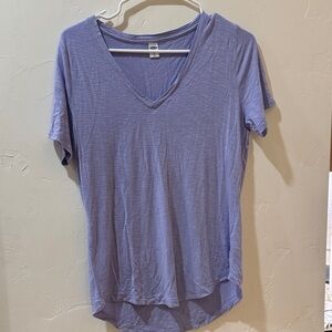 Casual V-Neck Purple Women's Top